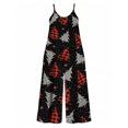 thumbnail image 7 of Women'S Casual Pink Purple Flowers Omper Spaghetti Strap Wide Leg Jumpsuit Summer Outfits With Pockets, 7 of 7