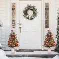 thumbnail image 6 of 3ft Artificial Christmas Tree, Pre-Lit Snow Flocked Xmas Tree, Mini Christmas Tree, Holiday Xmas Trees with Light Box, 78 LED Lights, Red Berries, Pine Cones for Party Decor, 6 of 8