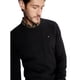 thumbnail image 3 of Jersey Tommy Hilfiger liso con cuello redondo para hombre, algodón, color negro, 3 of 5