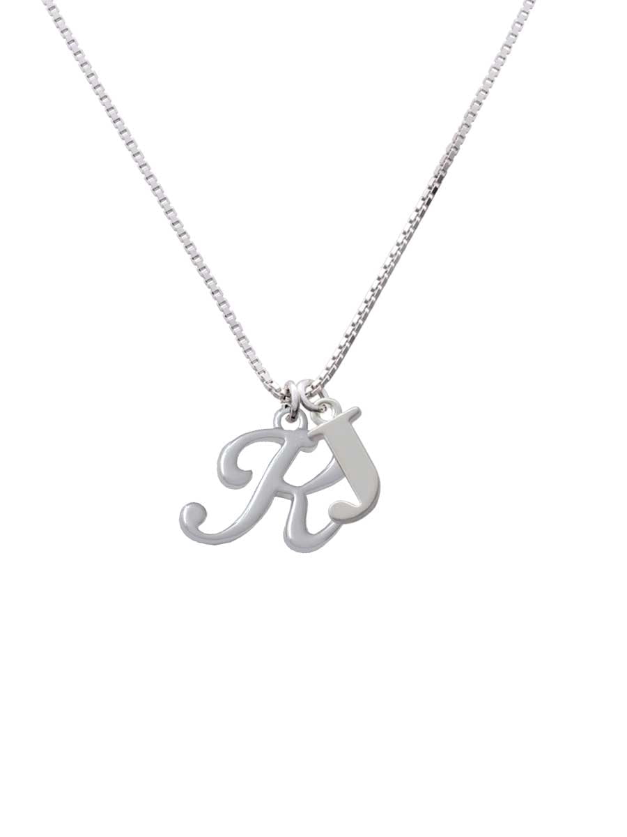 Silvertone Small Gelato Script Initial 