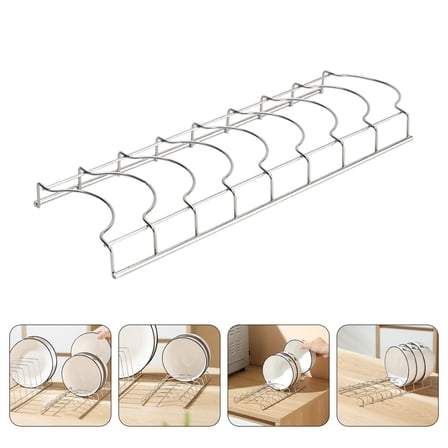 Masteelf Kitchen Stainless Steel Dish Rack 29.50X12.00X2.30CM Silver