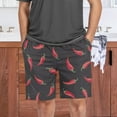 thumbnail image 7 of FREEAMG Red Chili Pepper Pattern Men's Pajama Pants Shorts Sleepwear Lounge Pajama Bottoms, 7 of 7