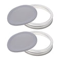 thumbnail image 1 of UPOUART 2pcs Canning Lids Regular Mouth Stainless Steel and Silicone for Home Canning Kitchen Use, 1 of 8