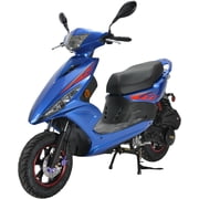 HHH Wave 150cc Fully Automatic Gas Street Scooter Moped for Adults 150cc Street Bike with 10 Aluminum Wheels -Blue