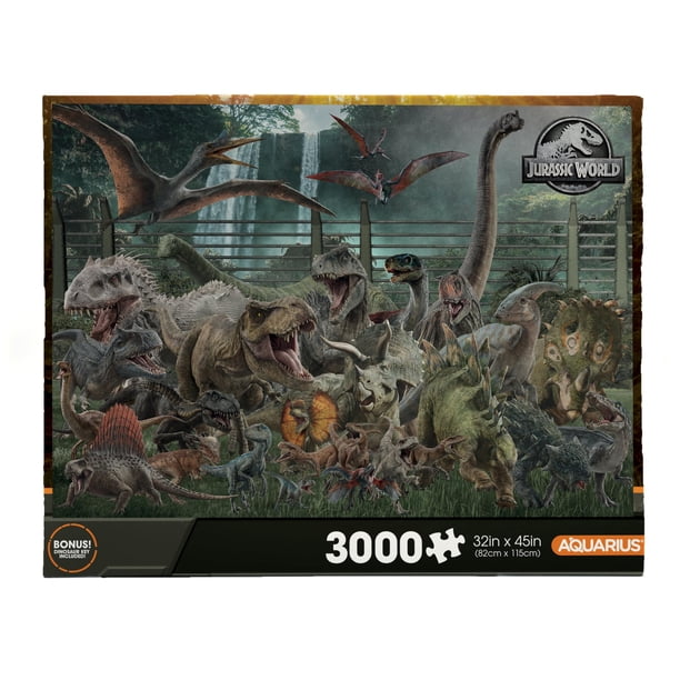Tabla de tallas de Puzzle AQUARIUS Jurassic World de 3000 piezas