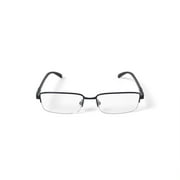 OCTO180 Men's Challenger Rectangular Prescription Eyeglasses with Case, Gray