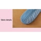 thumbnail image 4 of Qarigey 1 par de calcetines de poliéster para mujer, lavables, reutilizables, elegantes, informales, transpirables, de Color sólido, antideslizantes, Medias gris claro, 4 of 6