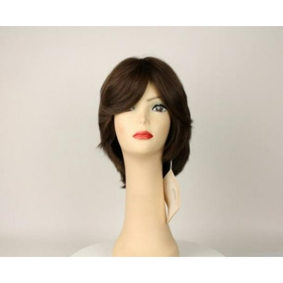European Human Hair Freeda Wig Shlomit Medium Brown With Highlights Skin Top Size M