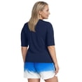 thumbnail image 2 of Lands' End Women's Plus Size SunShade UPF 50 Elbow Sleeve Rash Guard Swim Tee, 2 of 6
