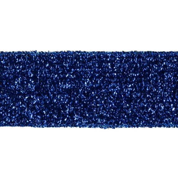 Vickerman 2.5" Blue Woven Metallic Ribbon