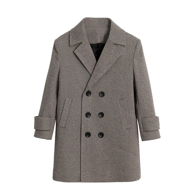 Baby Fall Dress Girls' Padded Woolen Coat for Casual Performance Wear