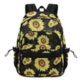 thumbnail image 6 of Soda Candy Mesh Backpack Heavy Duty See Through School Backpacks Transparent Bookbag Semi-Transparent Net Book Bags for Beach, Work, Black Sunflower, 6 of 6