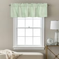thumbnail image 3 of Sage Green Striped Kitchen Curtain Valances for Windows Farmhouse Short Curtains, Modern Simple Farmhouse Beige Rod Pocket Valance Curtain for Bedroom Cafe Living Room 42"x18", 3 of 8