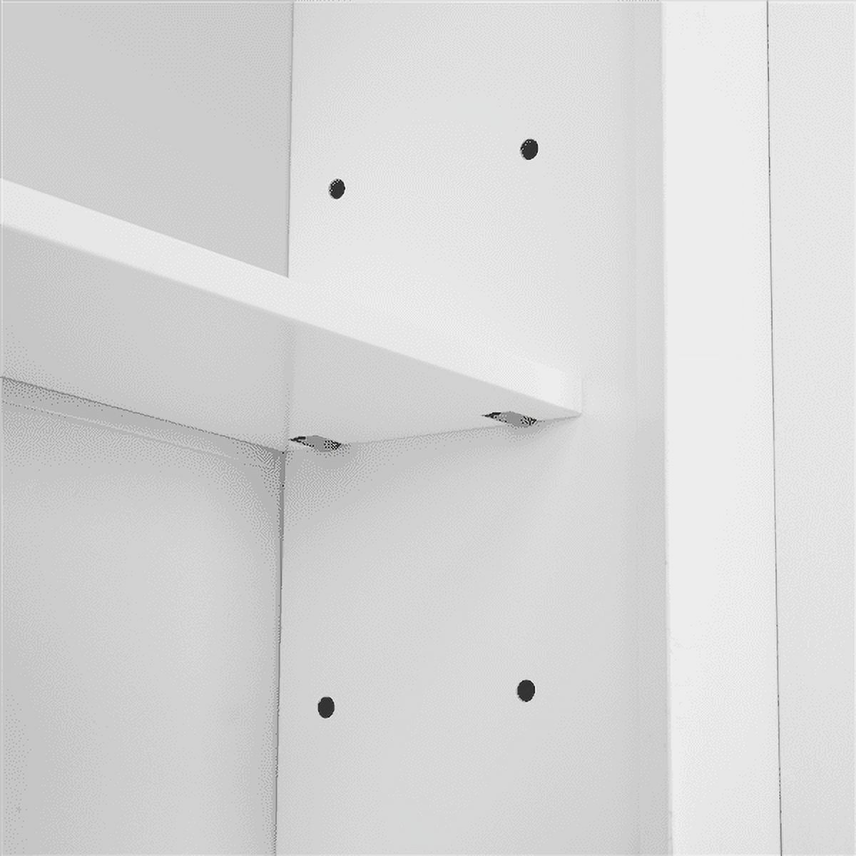 Topeakmart Wall Mount Cabinet with Double Mirror Doors Kitchen Storage Cabinet White - image 5 of 6