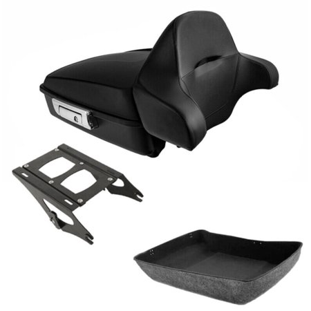 Matte Chopped Tour Pack Trunk Rack For 2014-2022 Harley-Davidson