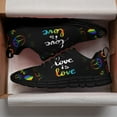 thumbnail image 3 of LGBT Pride Shoes Men Women Fashion Rainbow Sneakers Lightweight Breathable Running Shoes Gift for Gay Lesbian Black Size 8, 3 of 5