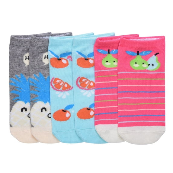 6 Pairs of Mamia Women & Girls Fashion Ankle Low Cut Socks (Multi Colors and Patterns)
