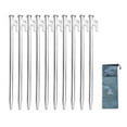 thumbnail image 1 of AOTU 10pcs 12 Inch Tent Stakes Pegs Camping Ground Nails Canopy Steel Nails Tent Spikes Set for Outdoor Use, 1 of 8