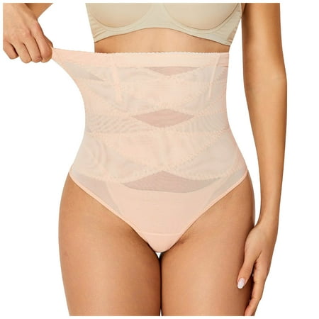 Icvfdpl Womens Panties Thin Plus Size High Waist Shaping Leisure Relaxed Fit Women Underwear Briefs Beige L