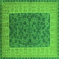 thumbnail image 1 of Ahgly Company Indoor Square Oriental Green Industrial Area Rugs, 4' Square, 1 of 4