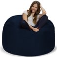 thumbnail image 7 of Chill Sack Bean Bag Chair, Memory Foam Lounger with Microsuede Cover, Kids, Adults, 4 ft, Navy, 7 of 7