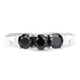 thumbnail image 3 of 0.99 Carat Genuine Black Diamond .925 Sterling Silver Ring QJ Model, 3 of 3