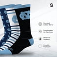 thumbnail image 2 of Unisex Strideline North Carolina Tar Heels Business Knit Crew Socks Three-Pack Set, 2 of 2