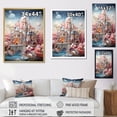 thumbnail image 4 of Designart "Castles curious Wonder Pastel III" Cityscapes Floater Framed Wall Art Living Room, 4 of 7