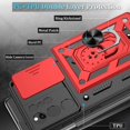 thumbnail image 6 of Compatible with Samsung Galaxy S21 Ultra case,S21 Ultra Case with HD Screen Protector with Slide Camera Cover, 360°Rotation Ring Kickstand [Military Grade] Case for Galaxy S21 Ultra,Black, 6 of 15