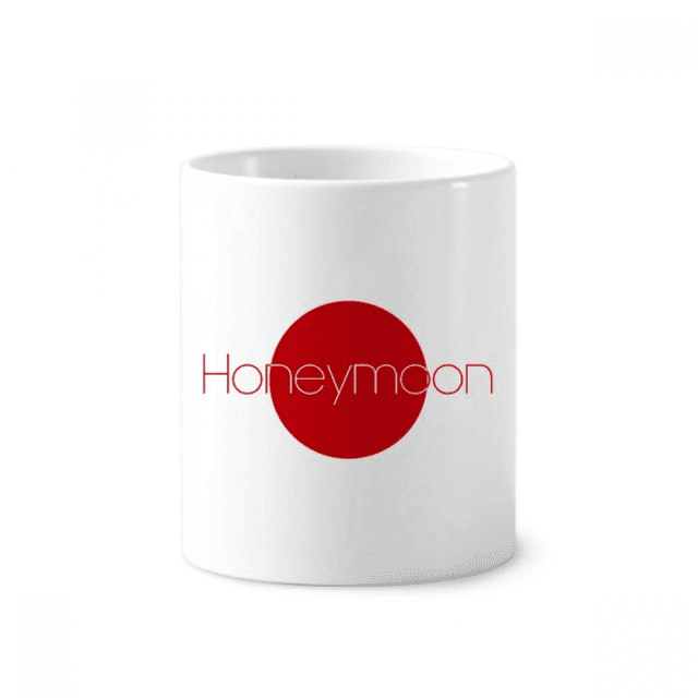 Cepillo de dientes titular de la pluma Mug de ceramica blanca taza 350ml