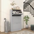 thumbnail image 2 of HOMCOM Armoire à Chaussures Moderne avec 3 Tiroirs Basculants pour 18 Paires de Chaussures, 2 of 10