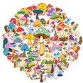 thumbnail image 2 of 35pcs-50pcs Colorful Mushroom Stickers Nature Stationery Stickers Fantasy PVC Stickers for Laptops Suitcases, 2 of 9