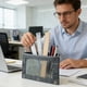 thumbnail image 1 of Three-hole Pen Case Transparent Document Folder Oxfords Cloth Storage Bag Large Airss Vent Large Capacity Stationery Bag, 1 of 7
