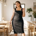 thumbnail image 3 of Agnes Orinda Women's Plus Size Easter Adjustable Strap Back Slit Overall Bodycon Jean Denim Midi Dresses 2X Black, 3 of 8