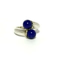 thumbnail image 2 of Pre-Owned Tiffany Women's Silver Gold Lapis Lazuli Combination Ring, 2 of 10