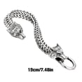 thumbnail image 3 of Minnieouse Cadena de eslabones de metal Acero inoxidable a prueba de herrumbre Colgante de muñeca de moda de larga duración Suministros Ropa, zapatos y accesorios Miscelánea Plata 19cm, 3 of 6