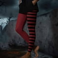 thumbnail image 6 of Nmnitkp Women's Pants Halloween Striped Print Leggings Sports Fitness Pants Casual Tight Fitting Tight Peach Hip Yoga Pants Stretch Pants Red,S, 6 of 9