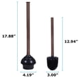 thumbnail image 3 of modern sleek toilet bowl brush and Toilet plunger combo - Bronze, 3 of 7