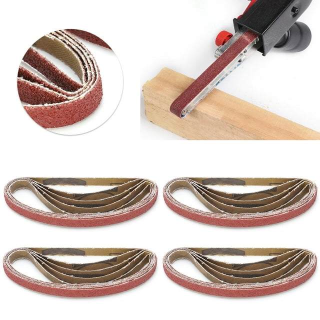 Belt Sander Paper, 20Pcs Sandpaper Belt Sanding Abrasive Strip Replacement Tool Sanding Belts Sanding Belts Sander Paper 330x10mm Sanding Belts for Wood Metal Paint Sanding