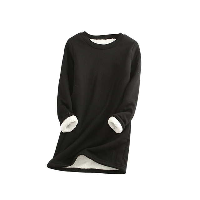 Jumpingount Ropa interior térmica de mujer portátil Color sólido reutilizable reemplazo de manga larga invierno otoño caliente mantenimiento camiseta de Prendas para la parte del cuerpo Negro XXL Jumpingount AP013396-21