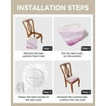 thumbnail image 4 of Pink Summer Beach Chair Seat Covers for Dinning Room 4 Pack, Comfortable Stretch Chair Slipcovers Cushion Protector for Banquet Kitchen Coastal Nautical Ocean Seaside, 4 of 6