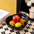 thumbnail image 1 of Decorative Ceramic Fruit Tray High Value Snack Tray for Living Room Tabletops & Dining Tables Cute Fruit Bowl with Built-In Forks, Black, JKODE, 1 of 6