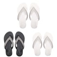 thumbnail image 4 of Womens Sparkly Rhinestone Flat Flip Flops Open Toe Casual Summer Shoes White 38, 4 of 8