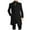 #Black, variant on DPTALR George Men's Single Breasted Trench Coat，Button Down Overcoat，Warm Dress Pea Coats,Army Green,Big and Tall Men XXL