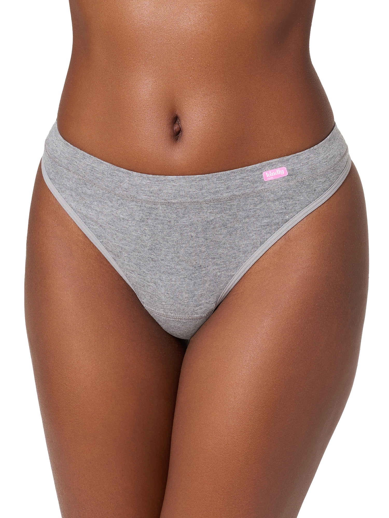 Kindly Yours Women’s Natural Comfort Cotton Modal Thong Underwear, 3-Pack, Sizes XS-XXXL