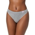 thumbnail image 3 of Kindly Yours Women’s Natural Comfort Cotton Modal Thong Underwear, 3-Pack, Sizes XS-XXXL, 3 of 7