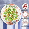 thumbnail image 3 of 200 Pack 9 Inch Disposable Paper Plates, Heavy Duty Dinner Paper Plates, Soak Proof Salad Plate for Breakfast Lunch, Thanksgiving Day, Christmas, Cut Resistant, Floral Printed, 3 of 4