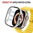 thumbnail image 6 of IC ICLOVER For Apple Watch Ultra 2/1 49mm Screen Protector Case Slim Electroplate Metal Plated Hard Cover with Full Coverage Tempered Glass Screen Protector Cover for Apple iWatch Ultra 49mm, Silver, 6 of 9