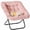 Pink-YL, variant on Comfy Saucer Chair, Folding Cozy Faux Fur Accent Seat with Thick Padded and Metal Frame, Single Leisure Chair for Living Room Bedroom, Gray