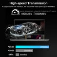 thumbnail image 3 of KingSpec XF 2280 1TB M.2 NVMe PCIe Gen4.0x4 SSD Unidad de estado sólido Transmisión de alta velocida KingSpec 1TB/Negro, 3 of 7